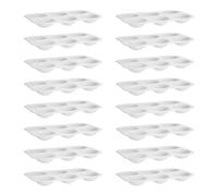 VILLFUL 40 Pezzi Pittura Rettangolare in Plastica con Scomparti Riutilizzabile per Miscelazione Colori Palette Leggera per Acquerelli Acrilici e Progetti Artistici Portatili