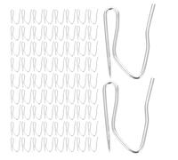 VILLFUL 400 Pezzi Ganci per Tende in Metallo Pesante Ganci Pinza per Pieghe Supporto Resistente per Tende Piegate Adatti per Binari e Pieghe Colore Metallizzato
