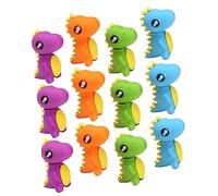 VILLFUL 48 Pezzi Gomme Dinosauro Colorate per Gommine Cartoon e Portatili per Scuola e Asilo