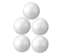 VILLFUL 5 Palline di Schiuma Vuote per Lavoretti: Sfere di Pittura per Bambini, Decorazione Artistica, Piccolo Globo Rotondo in Polistirolo Bianco per Progetti Fai da Te Scolastici,