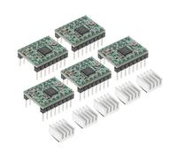 VILLFUL 5 Pezzi Driver del da 3D modulo funzioni macchinista dissipatori calore unità driver passo-passo per stampante 3d del a4988 Verde