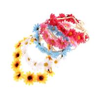 VILLFUL 5 pezzi Fasce per Capelli con Coroncina di Fiori Regolabile Leggera e Confortevole Accessori Floreali per Adulti per Matrimoni Feste Tema e Fotografie