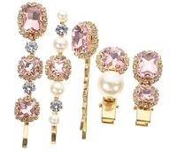 VILLFUL 5 pezzi Fermagli Capelli Metallo con Strass Mollette Piccole Eleganti per Donne e Ragazze Clip Decorativa Resistente e Delicata per Frangia e Acconciature Speciali