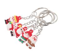 VILLFUL 5 Pezzi Portachiavi Natalizio Mini Babbo Natale Leggero e Portatile Accessori Versatili per Chiavi e Borse Regalo per Feste e Bomboniere
