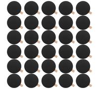 VILLFUL 50 Mini Cartelli Lavagna in Legno con Clip Girevole, Supporto Porta Note Riutilizzabile per Casa e Ufficio, Lavagnette per Promemoria e Organizzazione Messaggi