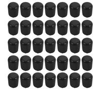 VILLFUL 50 Pezzi Coprigambe Antiscivolo e Pavimento per Mobili e Sedie in Plastica Nera Rotondi Protezione e Silenziosa per Cucina e Aula