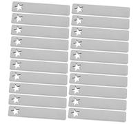 VILLFUL 50 Pezzi Tag Rettangolari in Acciaio Inossidabile per Incisione Piastre Metalliche Vuote per Gioielli Etichette Personalizzabili per Ciondoli Portachiavi e Industriale