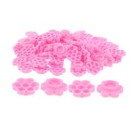 VILLFUL 500 Pezzi Tazze Colla per Extension Ciglia Forma di Fiore Riutilizzabili Rosa Supporto per Colla Organizer per Estensioni Ciglia Multiuso per Nail Art e Tattoo Facili da Pulire e