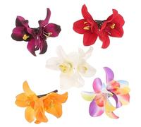VILLFUL 5pezzi Fermaglio Fiore per Capelli Donna Artificiale Forcine Capelli Fiore Hawaiano Decorativo Sposa