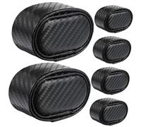 VILLFUL 6 Cuscini Per Orologi in Fibra Di Carbonio Custodia in Pu, Cuscini Espositore Piccoli e Resistenti Per Braccialetti e Gioielli, Confezione Da 6 Pezzi Per Vetrine e Collezionisti