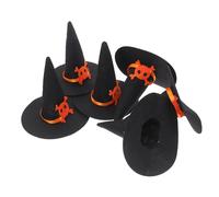 VILLFUL 6 Mini Cappelli Da Strega in Feltro Decorazioni Per Halloween Cappelli Da Mago Piccoli Forniture Per Lavoretti E Feste