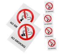 VILLFUL 6 pezzi Adesivi No Smoking PVC Autoadesivi Sicurezza per Uffici Centri Commerciali e Ospedali Promuovono La e Istruzioni per Pubblici