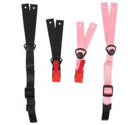 VILLFUL 6 Pezzi Cinturini Sottogola Casco Y-shape Regolabili per Caschi da Lavoro e Protezione Edile Nero e Rosa Accessori Casco Resistente e Confortevole