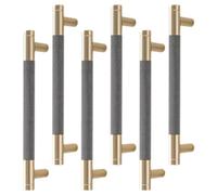 VILLFUL 6 Pezzi Maniglia per Mobili in Metallo 128mm, Stile Moderno | Finitura Liscia, Design senza Angoli, Sostituzione per Cucine, Bagni e Camere, Uso per Locazioni e Hotel