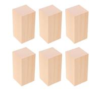 VILLFUL 6 Pezzi Materiale Da Intaglio in Tiglio Blocchi Di Legno Per Forme Artigianali in Legno Non Finito Beige