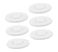 VILLFUL 6 Pezzi Reusable Round Mug Covers with Star-Shaped Straw Hole Dust- Heat-Resistant Flexible Fit for Tea Glass Cups Travel-Friendly