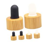 VILLFUL 6 pezzi Tappi Contagocce per Essenziali Copribottiglia Resistenti e Sigillanti per Bottiglie Facilità d e Controllo e Bianco Tubo