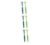 VILLFUL 6pezzi Spazzolini Per Cani Con Testa Tripla Spazzolino Per Pulizia Denti e Gengive Design Ergonomico Per Rimuovere Placca e Tartaro Colori