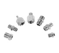 VILLFUL 7 Pezzi Adattatore Aerografo Maschio in Acciaio Inossidabile per Tubo Compressore Raccordo Antigoccia e Girevole per Controllo Preciso del Flusso d Aria in Modellismo e