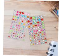 VILLFUL 8 Fogli Adesivi Gemme Autoadesive Strass per Scrapbooking e DIY Decorazioni Brillanti per Journal e Progetti Creativi Pietre Colorate Polistirene