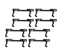 VILLFUL 8 Pezzi Chiusura Porta Microonde in Plastica Resistente al Calore, Gancio di Ricambio per Forno a Microonde, Meccanismo di Blocco Sportello per Uso Domestico e Ufficio