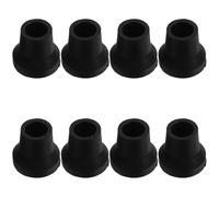 VILLFUL 8 pezzi Gommini Antiscivolo per Bastone Punta in Gomma Nera Supporto Stabile per Stampelle e Bastoni da Passeggio Compatibili