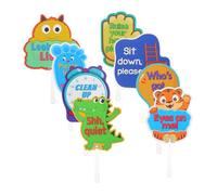 VILLFUL 8 pezzi Segnali di Classe Interattivi per Insegnanti Paddle Educativi per Gestione Aula Asilo e Scuola Materna Strumenti per Aumentar Partecipazione Disciplina degli Studenti