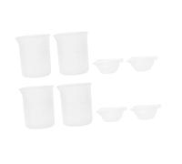 VILLFUL 8 pezzi Tazze Misura Silicone per DIY Tazze per Miscelazione Utensili Pratici per Creazioni Epossidica Materiale Sicuro e Resistente senza Fessure