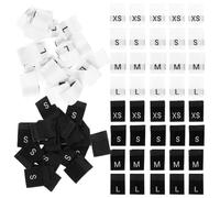 VILLFUL 800 pezzi Etichette Dimensioni Tessuto per Abbigliamento con Numeri e Lettere Chiare Etichette Cucite Resistenti per Segna Vestiti Uomo e Bianco Nero Facili da Applicare