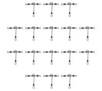 VILLFUL Accessori per Pesca Girella T-Shape 20 Pezzi Argento con Perline Luminose per Esca e Amo