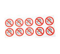 VILLFUL Adesivi Cartello Vietato Toccare in Vinile Diametro 25mm, Set Da 10 Pezzi, Etichette Di Sicurezza Adesive Resistenti Per Superfici Lisce, Indicazioni Di Avvertimento Per Fabbriche e Cantieri