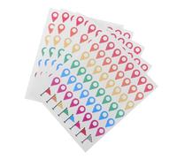 VILLFUL Adesivi Trasparenti Autoadesivi per Mappe 280 Pezzi, Etichette Colorate Bandiera per Posizionamento Preciso, Resistenti All’acqua per Pianificazione Viaggi e Uso Scolastico