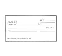 VILLFUL Assegno Gigante Cancellabile per Presentazioni e Scherzi per Donazioni Matrimoni e Riutilizzabile e Multifunzionale