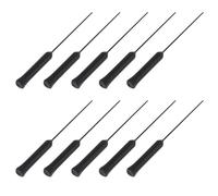 VILLFUL Bastoncini per Pulizia Orecchie Multifunzionali in Pvc Nero 10 Pezzi per Rimuovere Detriti Dalla Pelle e Pulire Apparecchi Acustici Pratico Kit per Uso Quotidiano