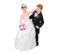 VILLFUL Bride And Groom Resin Couple Figurine Wedding Cake Topper For Anniversaries Engagements Bridal Showers Decorative Sculpture