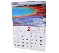VILLFUL Calendario da Parete con Foto Paesaggi Diversi Mensile Calendario Appeso Pratico per Uso Quotidiano in Casa e Ufficio Design Semplice e Compatto