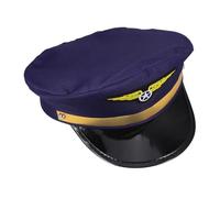 VILLFUL Cappello Da Pilota Di Linea Aerea Cappello Da Pilota Per Adulti Per Halloween E Cosplay Berretto Regolabile Per Uniforme in Maschera
