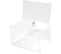 VILLFUL Cassetta dei Suggerimenti con Lucchetto in Acrilico Trasparente 16X115X204 CM Cassetta Postale da Parete Sicura per Raccolta Opinioni e Donazioni Accessorio per Ufficio e