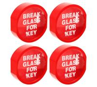 VILLFUL Cassetta di Sicurezza per Porte di Emergenza a Parete Rossa da 4 Pezzi Chiave, Contenitore Portachiavi Resistente per Esterni, Supporto Multifunzionale per Chiavi Casa e Ufficio