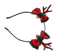 VILLFUL Cerchietto Natalizio Con Corna Da Cervo e Campanellini Accessorio Decorativo Per Feste Carnevale e Compleanni Elegante e Leggero Facile Da Indossare