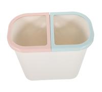 VILLFUL Cestino Di Smistamento Bidone Della Spazzatura a Gradino Rotondo Contenitore Con Coperchio Secchio Della Spazzatura Cestino Della Carta Doppi Contenitori All'aperto Bianca Plastica