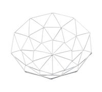 VILLFUL Cestino in Ferro Bianco per Frutta e Verdura, Vassoio Portaoggetti Multiuso, Cestello per Scolo Snack e Conservazione, per Cucina e Soggiorno