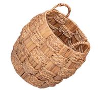 VILLFUL Cesto Intrecciato Rotondo in Paglia con Manici Portatutto Decorativo per Frutta Pane e Organizzazione da Scrivania Contenitore Artigianale in Stile Rustico per Casa ed Eventi