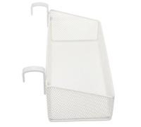 VILLFUL Contenitore Portaoggetti in Ferro Resistente, Cestino Appeso Creativo da Tavolo, Supporto Organizer Multifunzione per Cucina, Ufficio e Soggiorno, Set Piccolo Ganci Bianchi