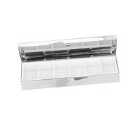 VILLFUL Contenitore Rettangolare per Caramelle in Acciaio Resistente Portatile e Compatto con Scomparti Scatola Multiuso per Pillole Dolci e Piccoli Oggetti Design Smussato e Facile da