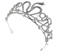 VILLFUL Copricapo da Sposa a Corona Strass Stile Egiziano Diadema da Compleanno Elegante per Donna Accessori per Chioma Leggeri e Vintage per Matrimoni Feste e Halloween