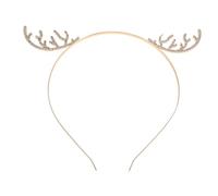 VILLFUL Corna di Renna Cerchietto Strass Cerchietti Natalizi Fiocchi di Accessori per Capelli Cristalli per Feste di Natale