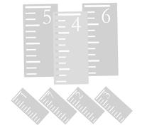VILLFUL Crea Il Tuo Grafico Di Crescita Con 7 Stencil in Plastica Per Misurare Laltezza Dei Bambini Righello Decorativo Da Parete Riutilizzabile