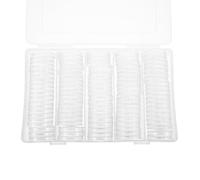 VILLFUL Custodie Trasparenti per Monete con Scatola Organizer in Plastica Trasparente per Collezionisti Tondo Protettivo per Esposizione e Conservazione Monete