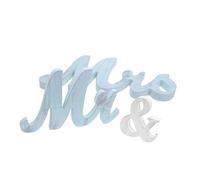 VILLFUL Decorazione da Mr e Mrs in Vintage Blu Anticato per Anniversari e Matrimoni Lettere Eleganti per Festa e Centro Tavola